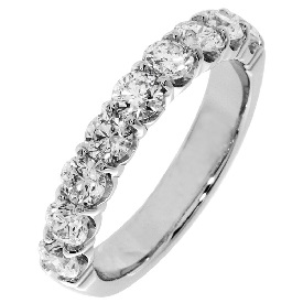 9-Stone Diamond Band 1ctw. (H-I, I1-2) 14k White Gold